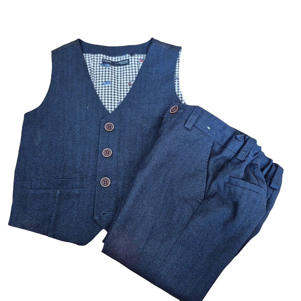 Next Size 2 to 3 Years Vest And Adjystable Waist Pants